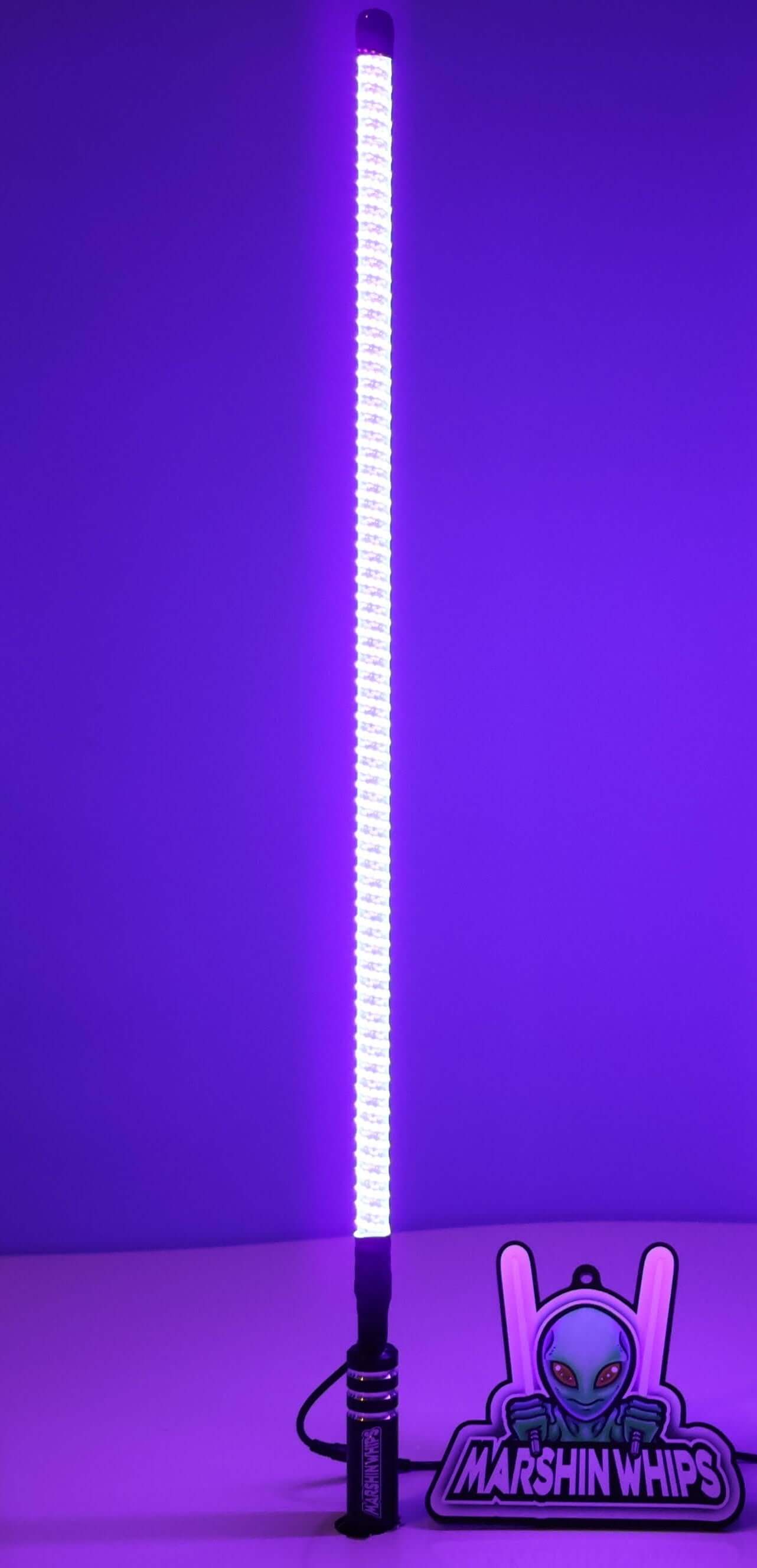 Photo of V2 Black Out LED Whip: The Ultimate Stealth Single by Marshin Whips - Premium for UTVs / Side by Sides