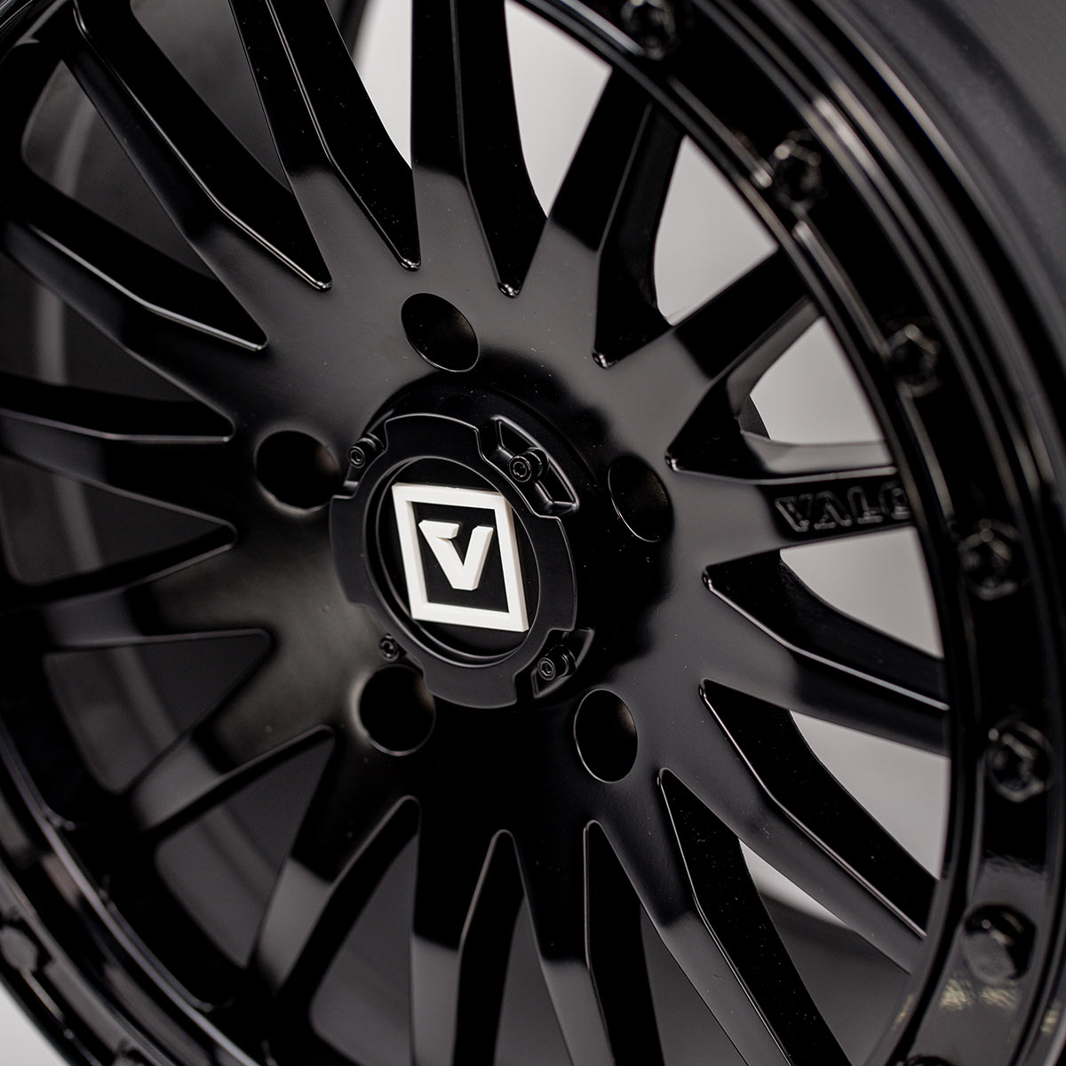 Photo of V06 Beadlock UTV Wheel Satin Black by Valor Offroad - Premium UTV Wheel for UTVs / Side by Sides