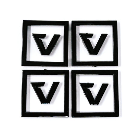 Photo of Center Cap Logo Kit Black by Valor Offroad - Premium Logo Kit for UTVs / Side by Sides