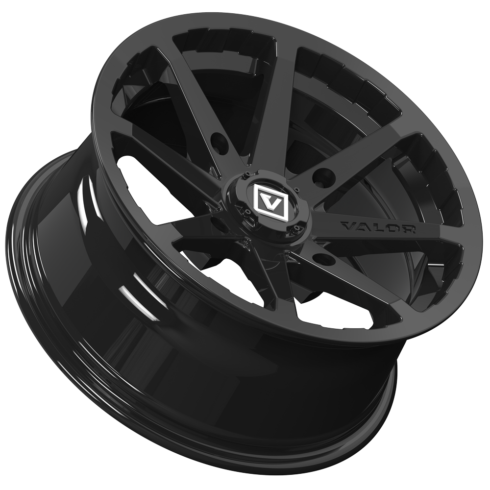 Photo of V01 UTV Wheel Gloss Black by Valor Offroad - Premium UTV Wheel for UTVs / Side by Sides
