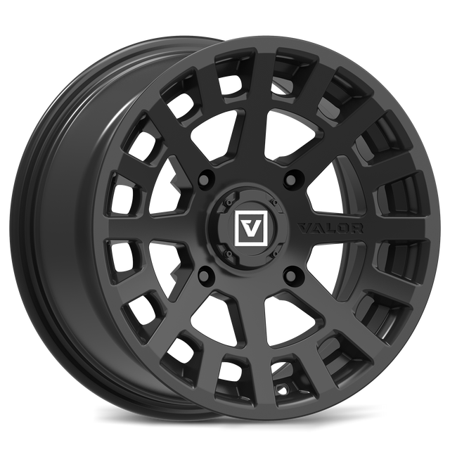 Photo of V04 UTV Wheel Satin Black by Valor Offroad - Premium UTV Wheel for UTVs / Side by Sides