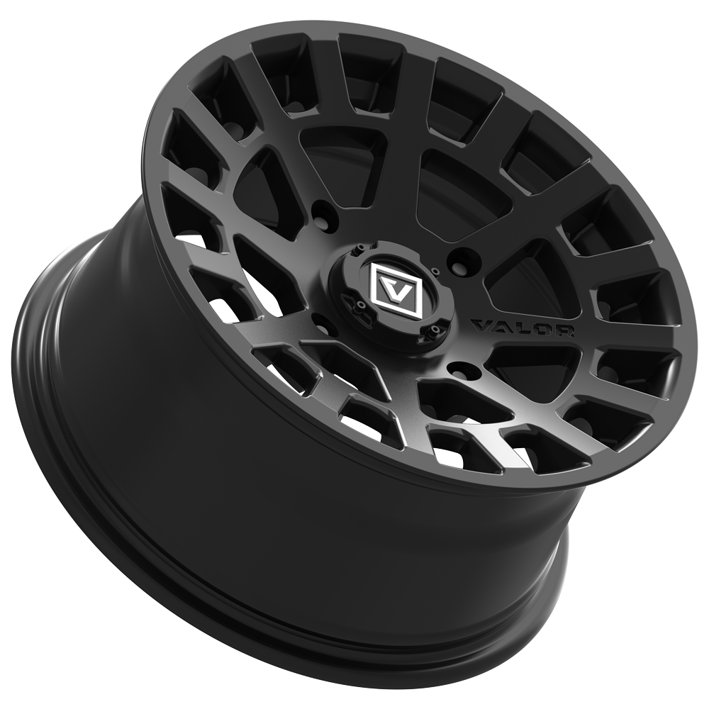 Photo of V04 UTV Wheel Satin Black by Valor Offroad - Premium UTV Wheel for UTVs / Side by Sides