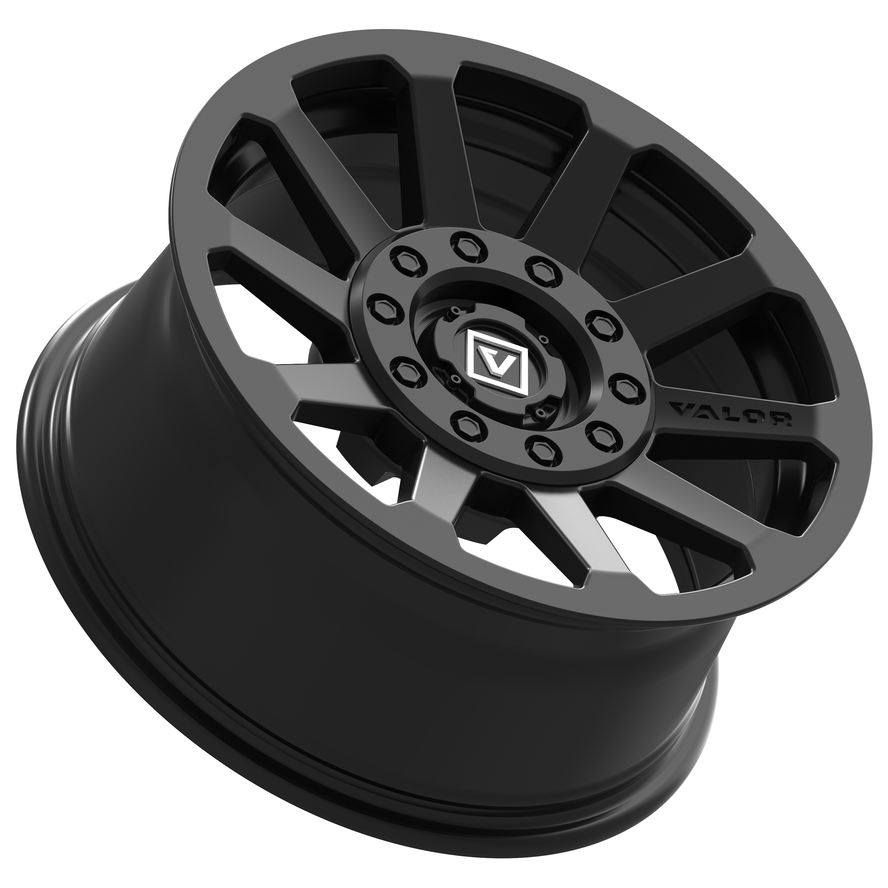 Photo of V02 UTV Wheel Satin Black by Valor Offroad - Premium UTV Wheel for UTVs / Side by Sides