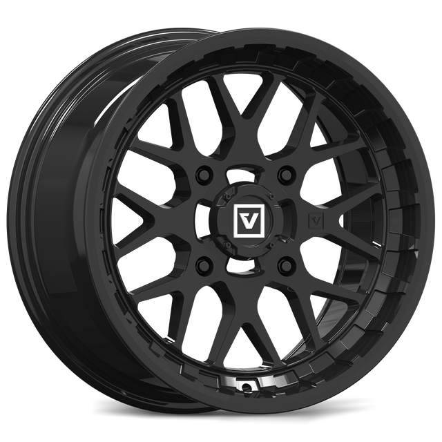 Photo of V03 UTV Wheel Gloss Black by Valor Offroad - Premium UTV Wheel for UTVs / Side by Sides