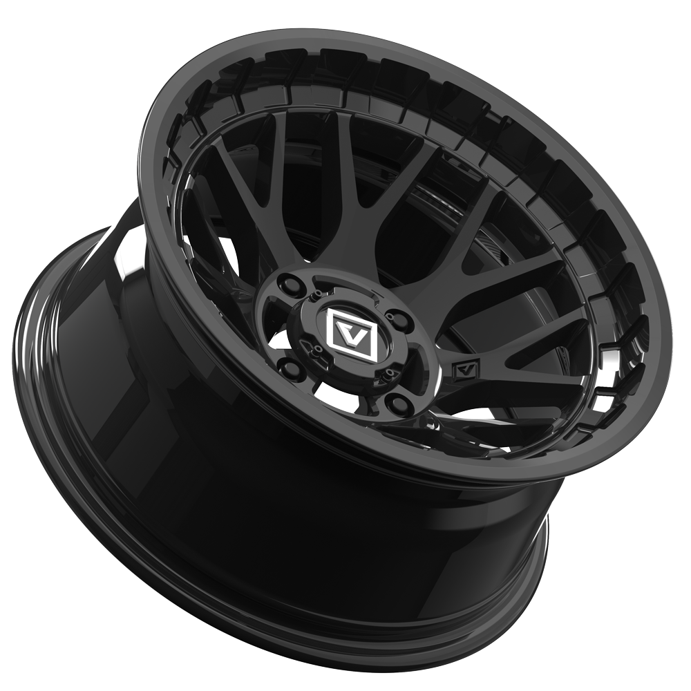 Photo of V03 UTV Wheel Gloss Black by Valor Offroad - Premium UTV Wheel for UTVs / Side by Sides