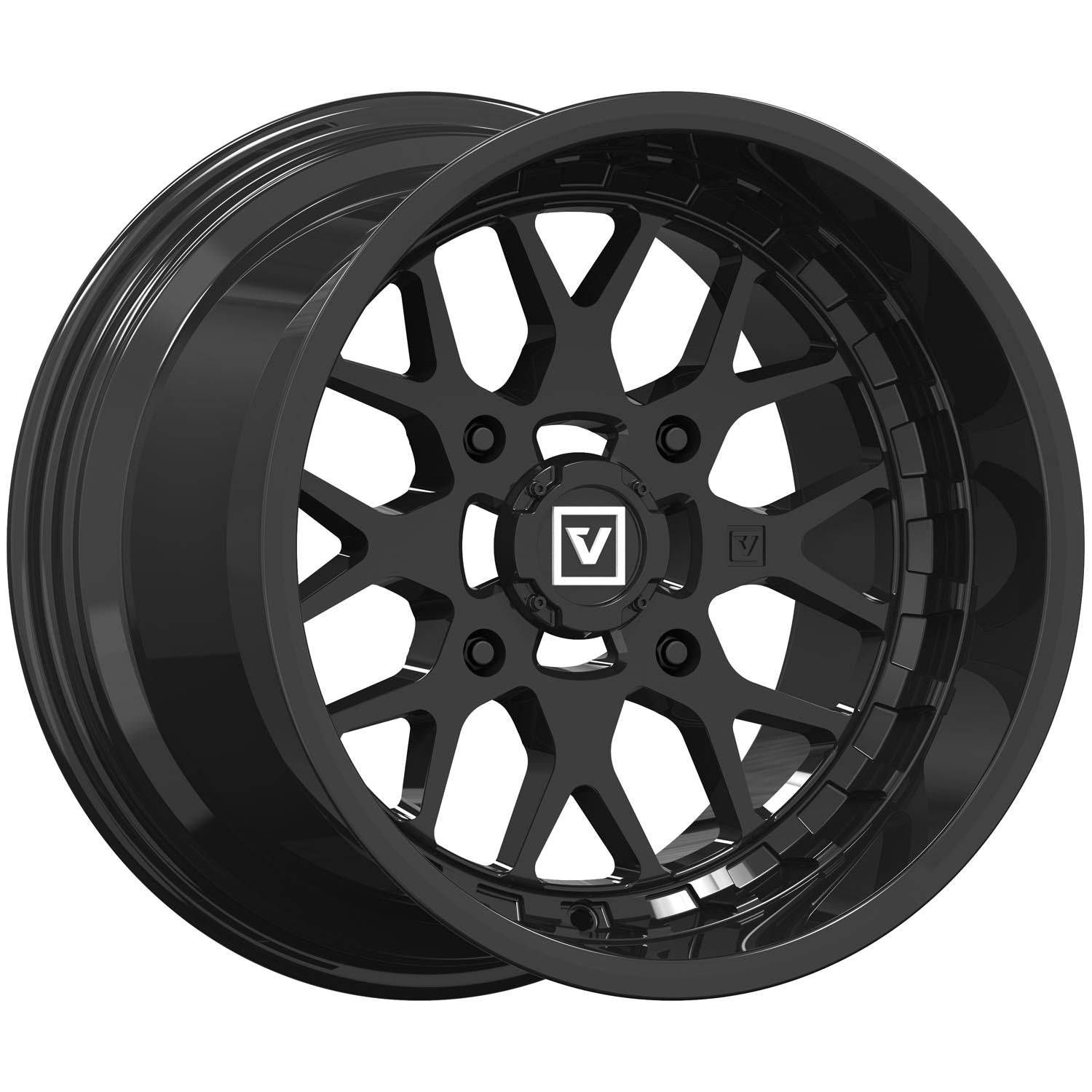 Photo of V03 UTV Wheel Gloss Black by Valor Offroad - Premium UTV Wheel for UTVs / Side by Sides