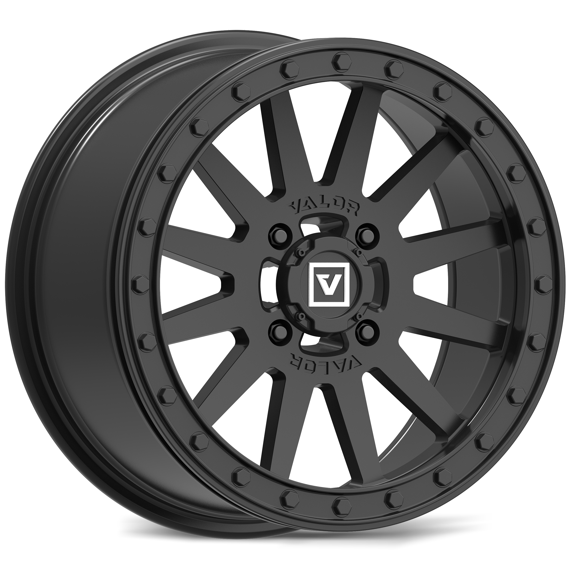 Photo of V05 UTV Wheel Satin Black by Valor Offroad - Premium UTV Wheel for UTVs / Side by Sides