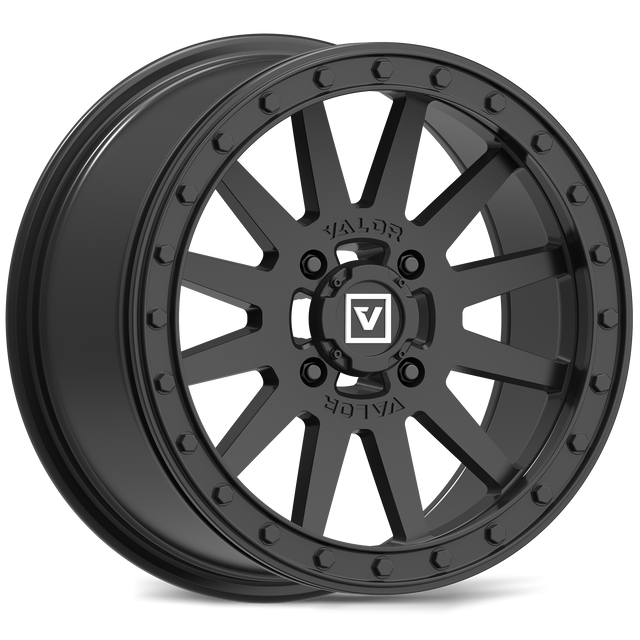 Photo of V05 UTV Wheel Satin Black by Valor Offroad - Premium UTV Wheel for UTVs / Side by Sides