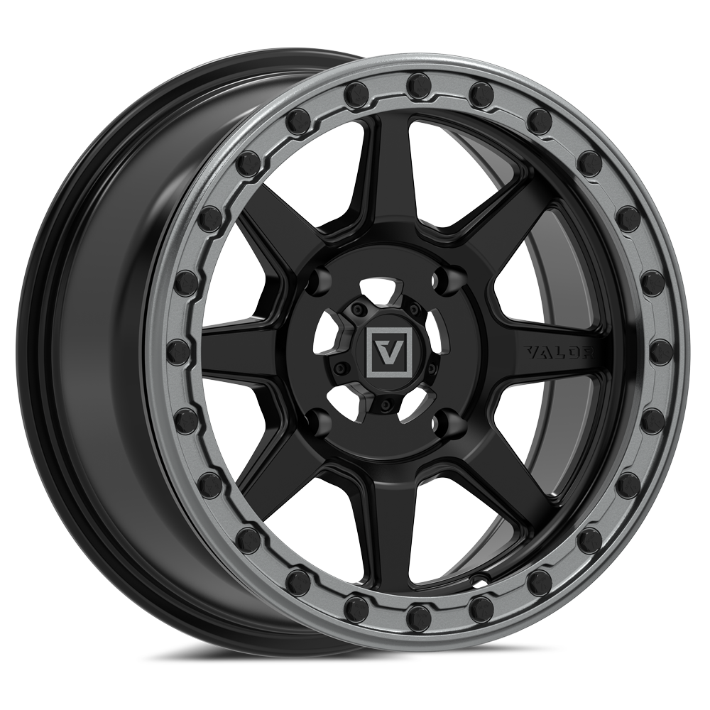 Photo of V13 Beadlock UTV Wheel Satin Black by Valor Offroad - Premium UTV Wheel for UTVs / Side by Sides