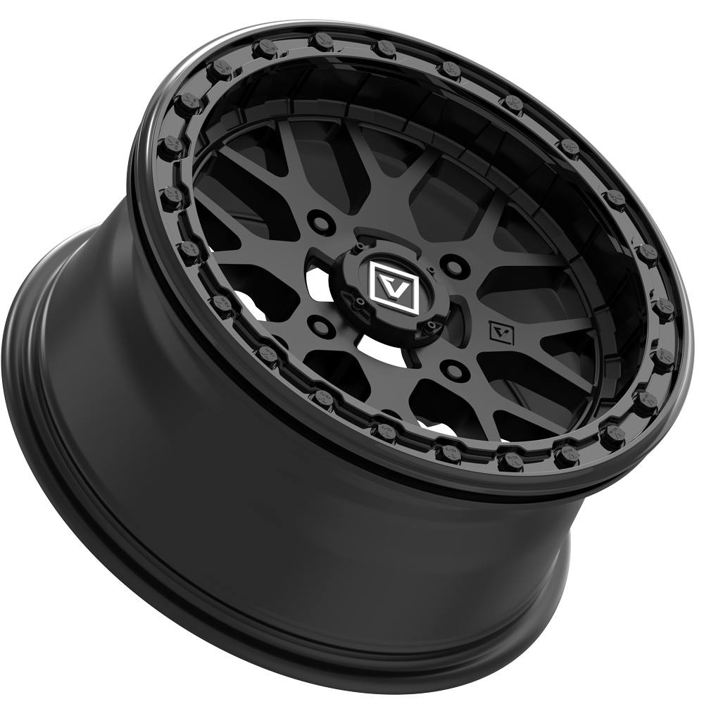 Photo of V07 Beadlock UTV Wheel Satin Black by Valor Offroad - Premium UTV Wheel for UTVs / Side by Sides