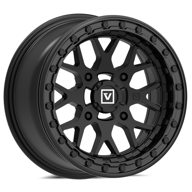 Photo of V07 Beadlock UTV Wheel Satin Black by Valor Offroad - Premium UTV Wheel for UTVs / Side by Sides