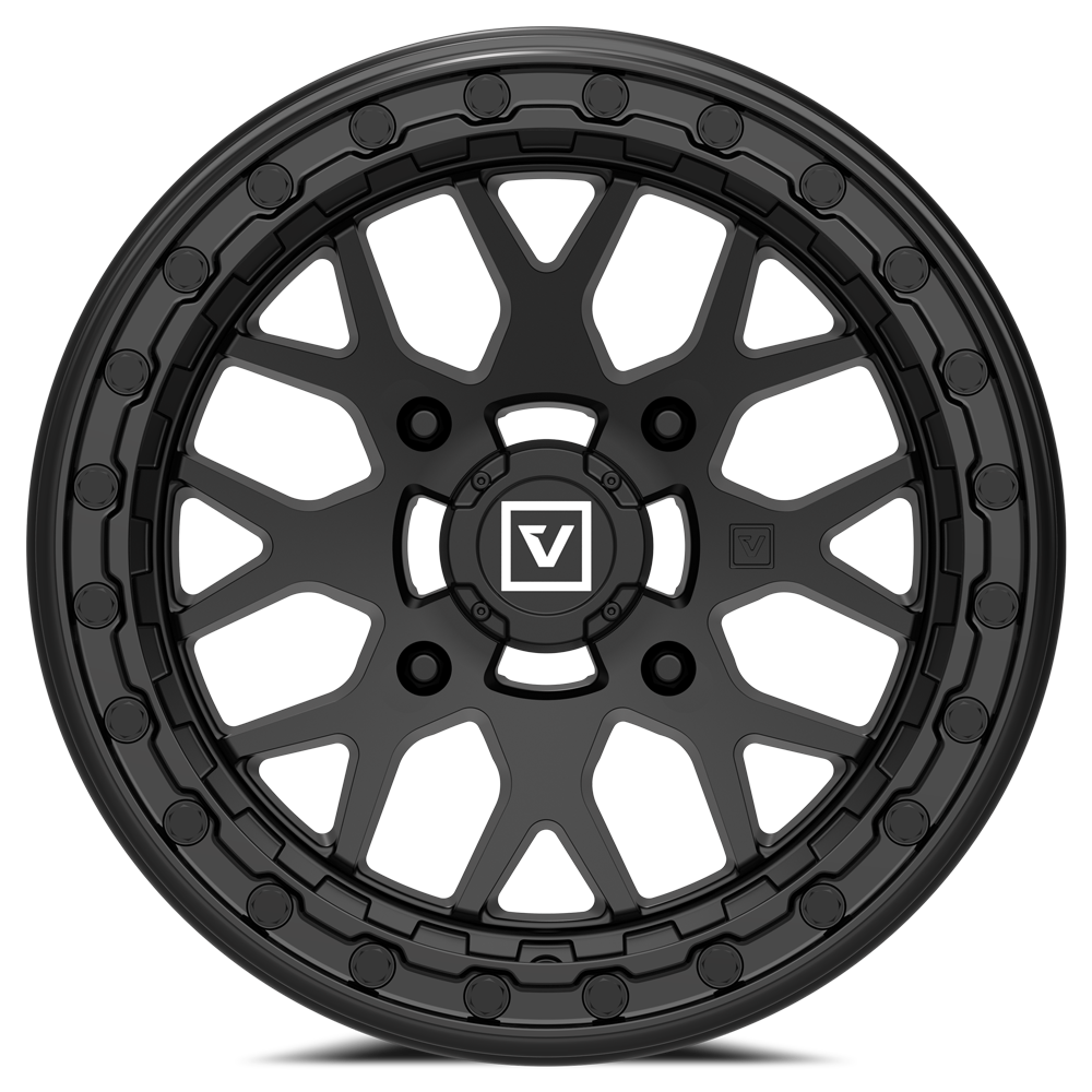 Photo of V07 Beadlock UTV Wheel Satin Black by Valor Offroad - Premium UTV Wheel for UTVs / Side by Sides
