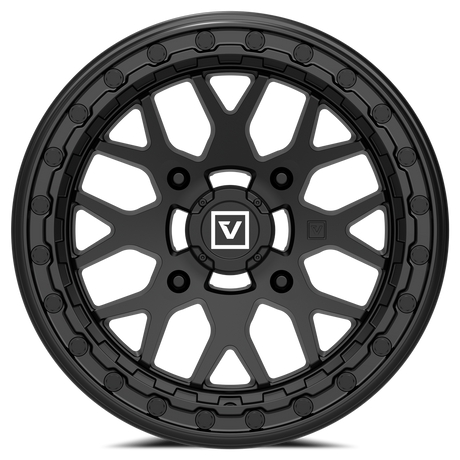 Photo of V07 Beadlock UTV Wheel Satin Black by Valor Offroad - Premium UTV Wheel for UTVs / Side by Sides