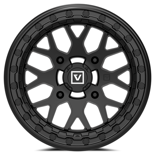 Photo of V07 Beadlock UTV Wheel Satin Black by Valor Offroad - Premium UTV Wheel for UTVs / Side by Sides
