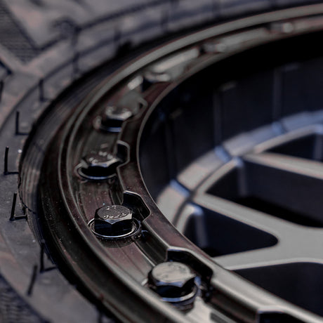 Photo of V07 Beadlock UTV Wheel Satin Black by Valor Offroad - Premium UTV Wheel for UTVs / Side by Sides