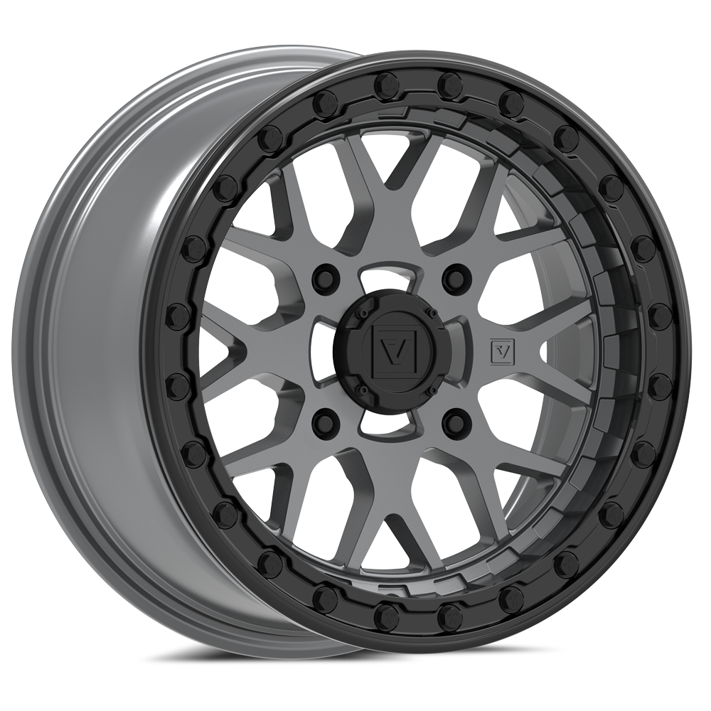 Photo of V07 Beadlock UTV Wheel Satin Graphite by Valor Offroad - Premium UTV Wheel for UTVs / Side by Sides