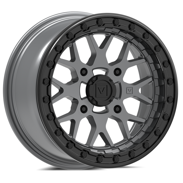 Photo of V07 Beadlock UTV Wheel Satin Graphite by Valor Offroad - Premium UTV Wheel for UTVs / Side by Sides