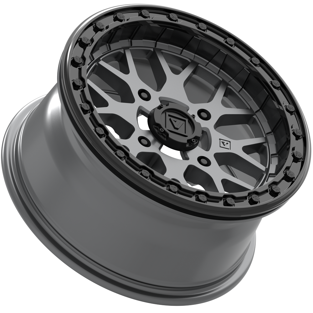 Photo of V07 Beadlock UTV Wheel Satin Graphite by Valor Offroad - Premium UTV Wheel for UTVs / Side by Sides