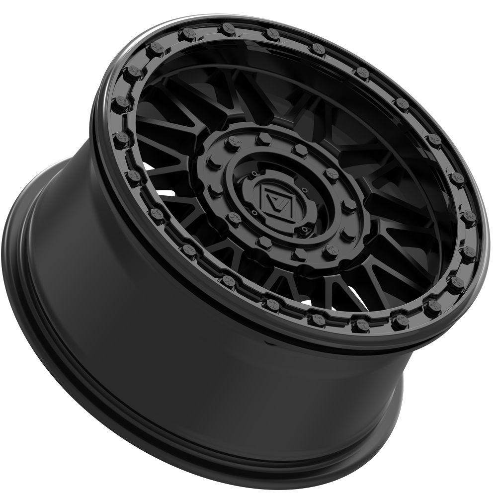 Photo of V08 Beadlock UTV Wheel Satin Black by Valor Offroad - Premium UTV Wheel for UTVs / Side by Sides