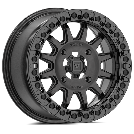 Photo of V09 Beadlock UTV Wheel Brushed Charcoal by Valor Offroad - Premium UTV Wheel for UTVs / Side by Sides