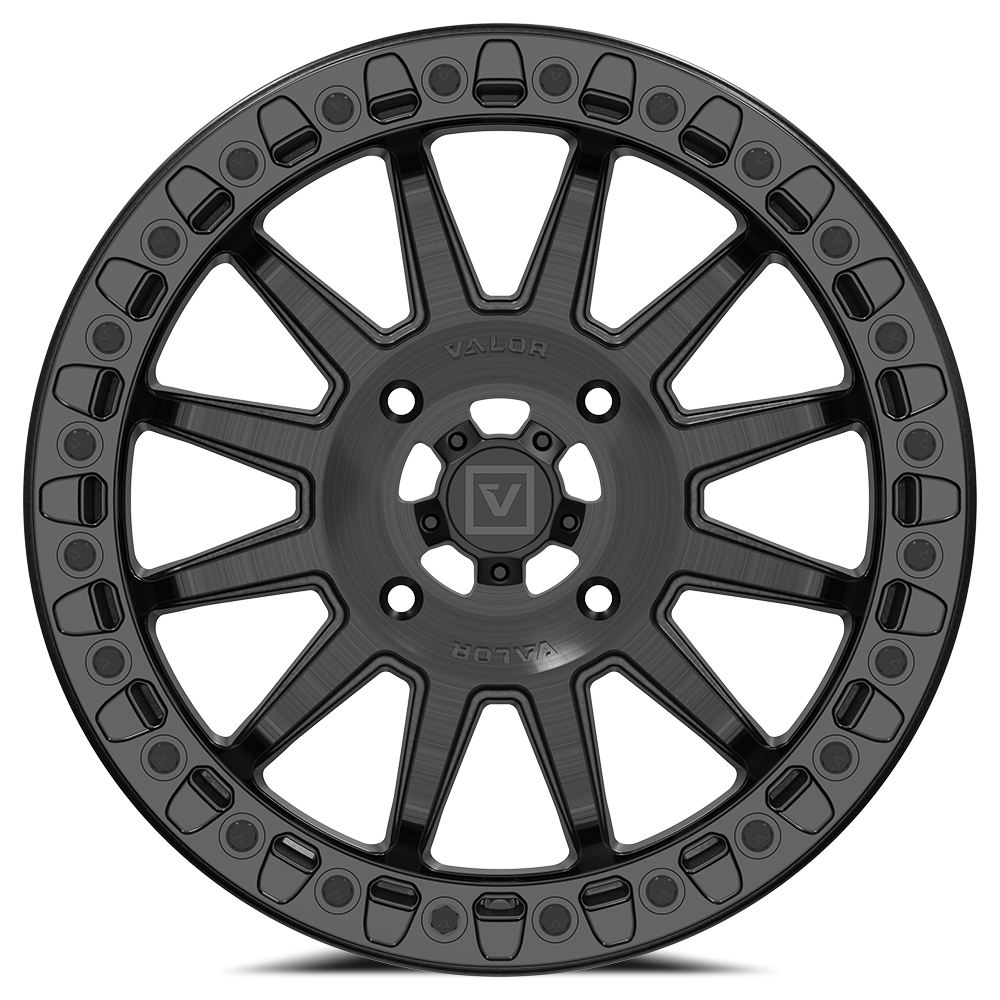 Photo of V09 Beadlock UTV Wheel Brushed Charcoal by Valor Offroad - Premium UTV Wheel for UTVs / Side by Sides