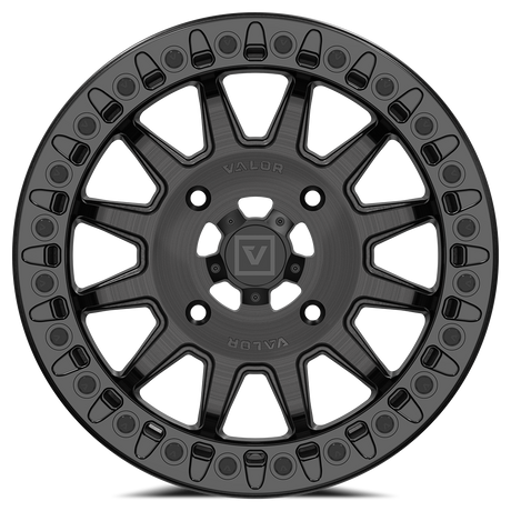 Photo of V09 Beadlock UTV Wheel Brushed Charcoal by Valor Offroad - Premium UTV Wheel for UTVs / Side by Sides