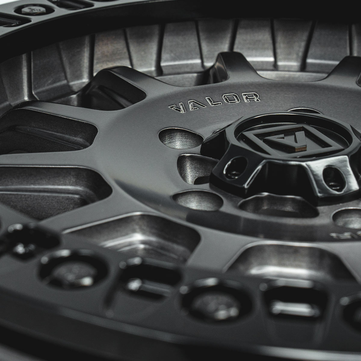 Photo of V09 Beadlock UTV Wheel Brushed Charcoal by Valor Offroad - Premium UTV Wheel for UTVs / Side by Sides