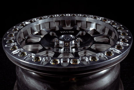 Photo of V09 Beadlock UTV Wheel Raw Machined by Valor Offroad - Premium UTV Wheel for UTVs / Side by Sides