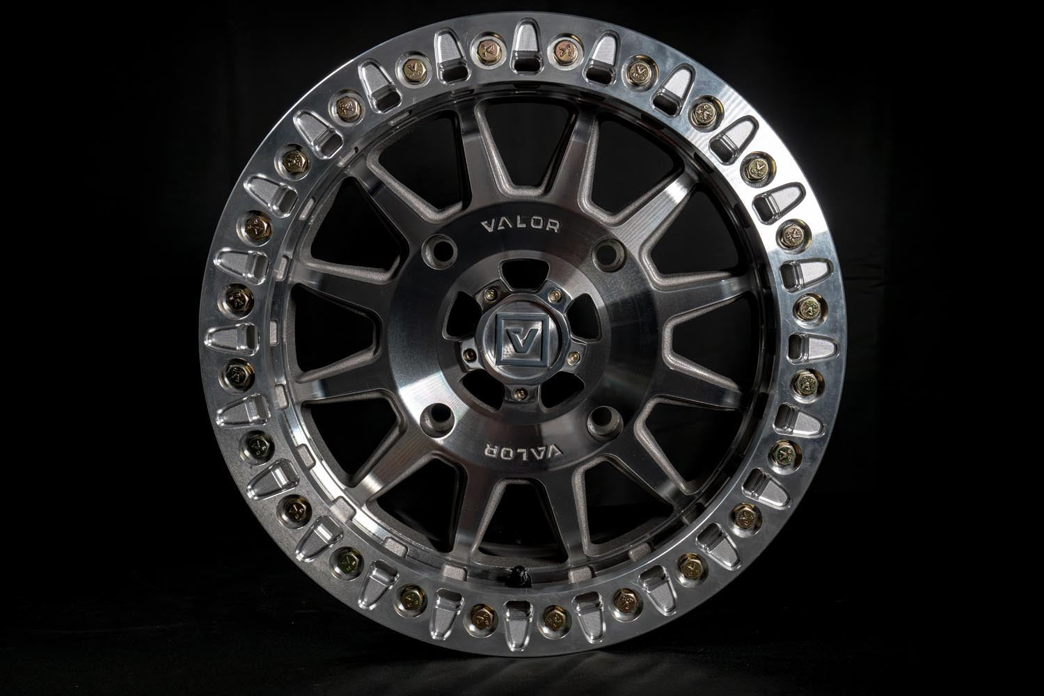 Photo of V09 Beadlock UTV Wheel Raw Machined by Valor Offroad - Premium UTV Wheel for UTVs / Side by Sides