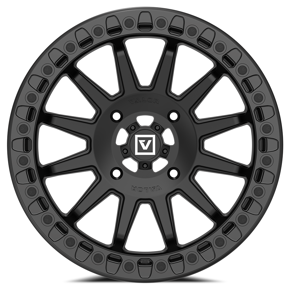 Photo of V09 Beadlock UTV Wheel Satin Black by Valor Offroad - Premium UTV Wheel for UTVs / Side by Sides