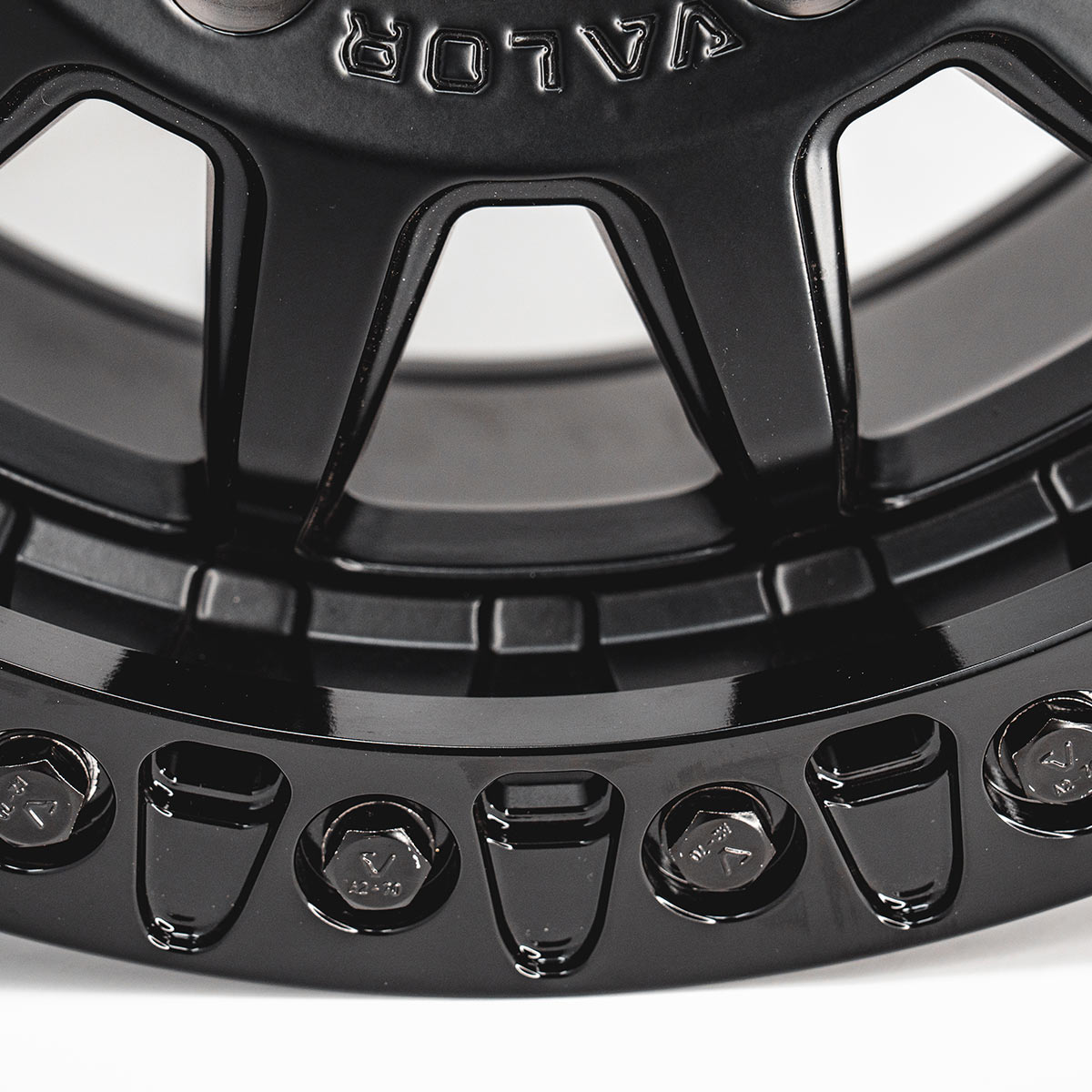 Photo of V09 Beadlock UTV Wheel Satin Black by Valor Offroad - Premium UTV Wheel for UTVs / Side by Sides