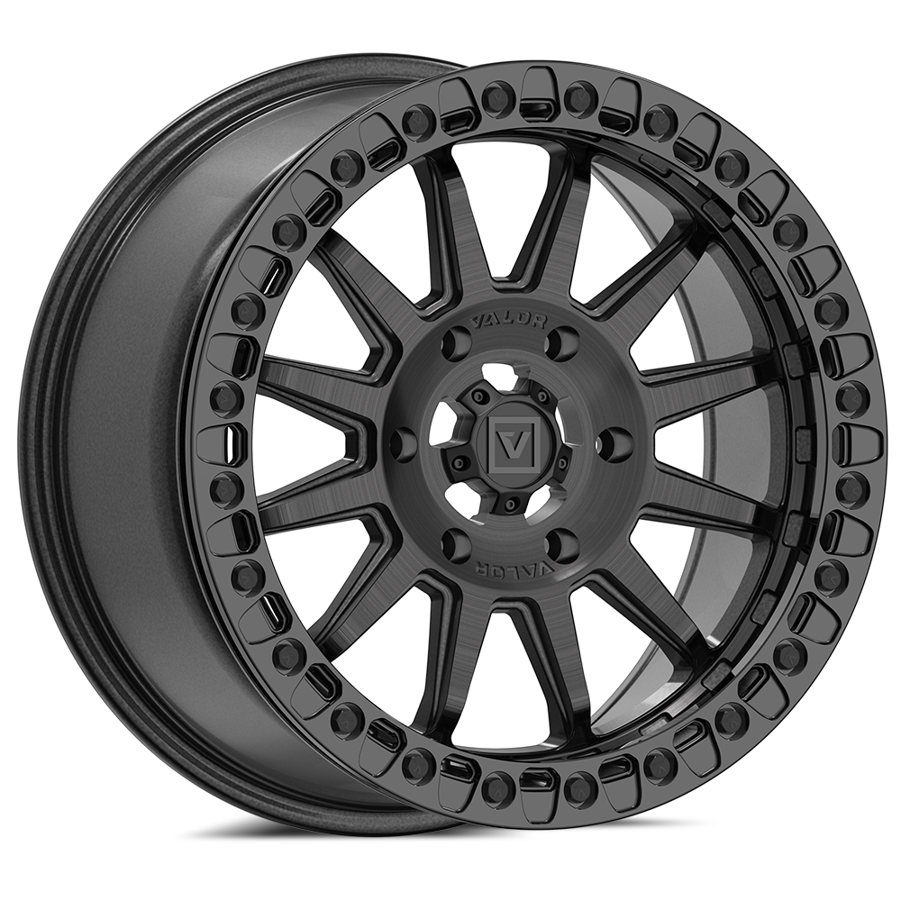 Photo of V09 Beadlock UTV Wheel Brushed Charcoal by Valor Offroad - Premium UTV Wheel for UTVs / Side by Sides