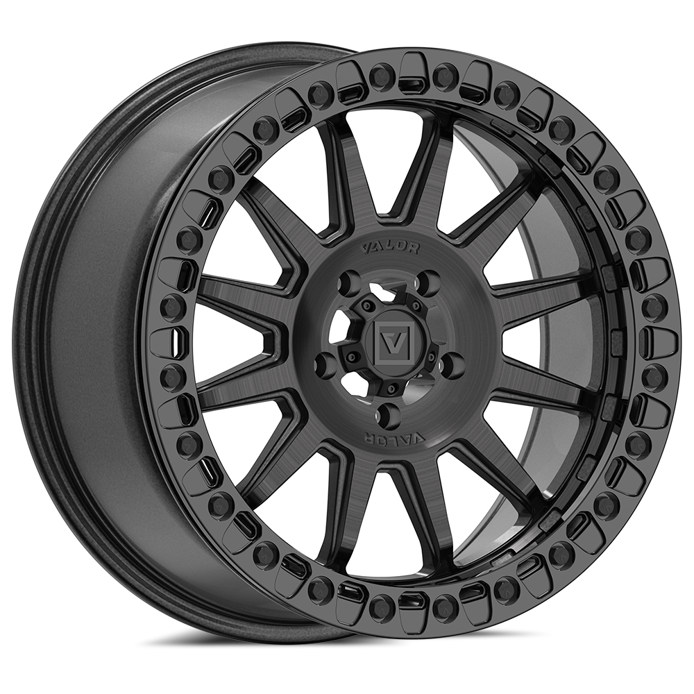 Photo of V09 Beadlock UTV Wheel Brushed Charcoal by Valor Offroad - Premium UTV Wheel for UTVs / Side by Sides