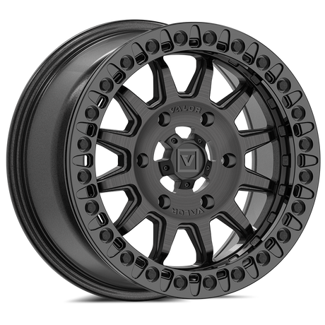 Photo of V09 Beadlock UTV Wheel Brushed Charcoal by Valor Offroad - Premium UTV Wheel for UTVs / Side by Sides