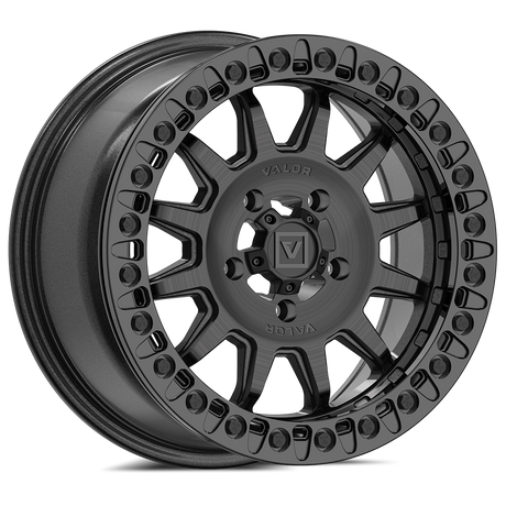 Photo of V09 Beadlock UTV Wheel Brushed Charcoal by Valor Offroad - Premium UTV Wheel for UTVs / Side by Sides