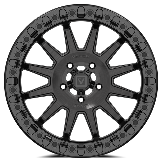 Photo of V09 Beadlock UTV Wheel Brushed Charcoal by Valor Offroad - Premium UTV Wheel for UTVs / Side by Sides