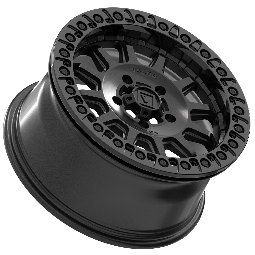 Photo of V09 Beadlock UTV Wheel Brushed Charcoal by Valor Offroad - Premium UTV Wheel for UTVs / Side by Sides
