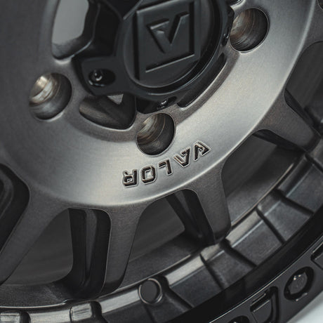 Photo of V09 Beadlock UTV Wheel Brushed Charcoal by Valor Offroad - Premium UTV Wheel for UTVs / Side by Sides