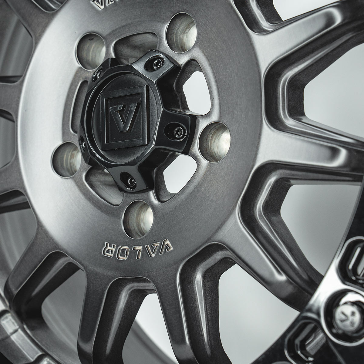Photo of V09 Beadlock UTV Wheel Brushed Charcoal by Valor Offroad - Premium UTV Wheel for UTVs / Side by Sides