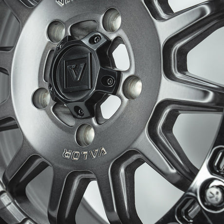 Photo of V09 Beadlock UTV Wheel Brushed Charcoal by Valor Offroad - Premium UTV Wheel for UTVs / Side by Sides