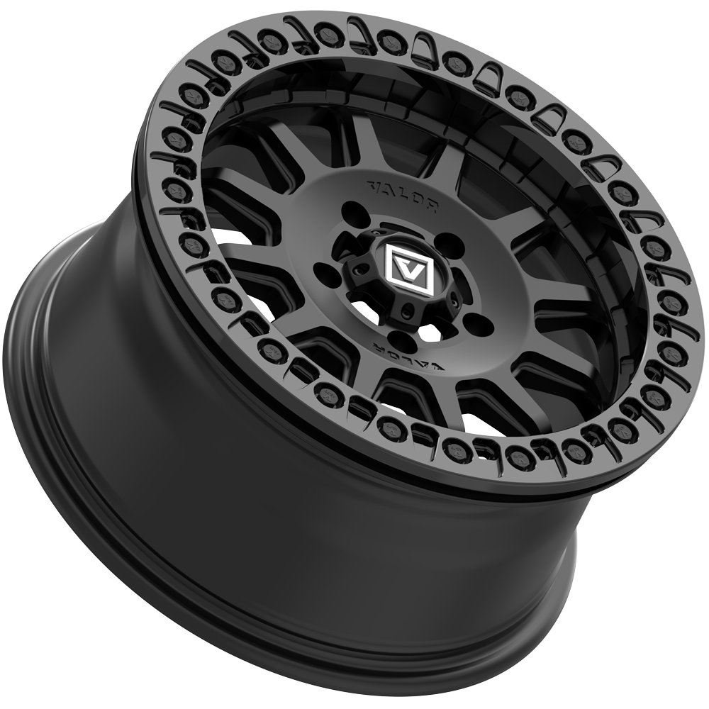 Photo of V09 Beadlock UTV Wheel Satin Black by Valor Offroad - Premium UTV Wheel for UTVs / Side by Sides