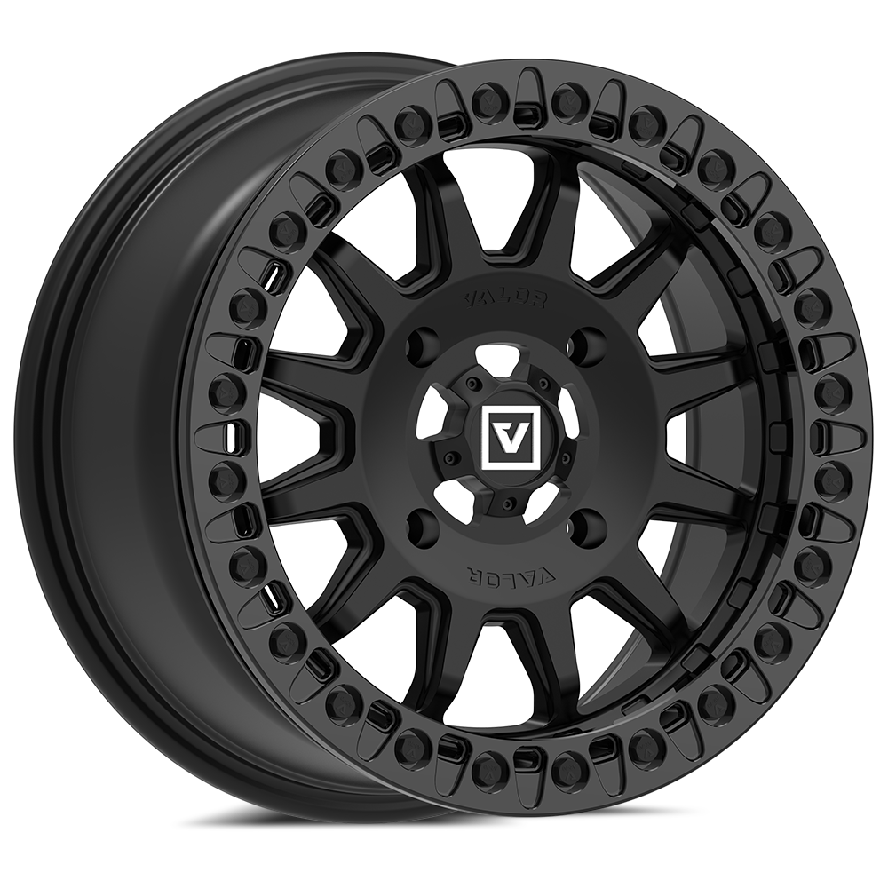 Photo of V09 Beadlock UTV Wheel Satin Black by Valor Offroad - Premium UTV Wheel for UTVs / Side by Sides