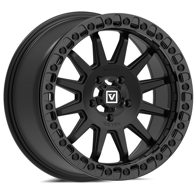 Photo of V09 Beadlock UTV Wheel Satin Black by Valor Offroad - Premium UTV Wheel for UTVs / Side by Sides