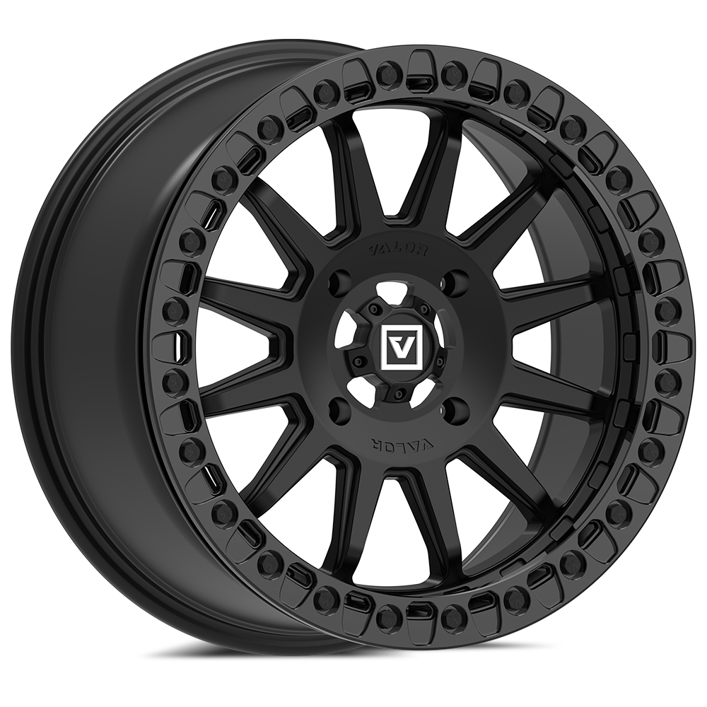 Photo of V09 Beadlock UTV Wheel Satin Black by Valor Offroad - Premium UTV Wheel for UTVs / Side by Sides