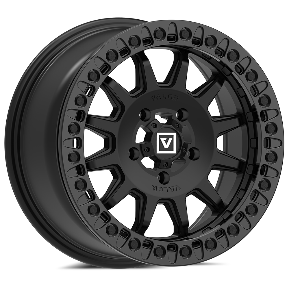 Photo of V09 Beadlock UTV Wheel Satin Black by Valor Offroad - Premium UTV Wheel for UTVs / Side by Sides
