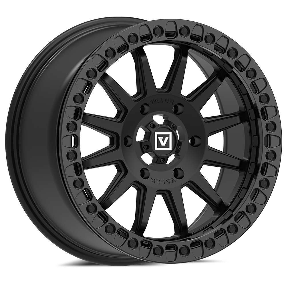 Photo of V09 Beadlock UTV Wheel Satin Black by Valor Offroad - Premium UTV Wheel for UTVs / Side by Sides