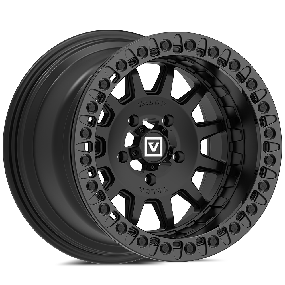 Photo of V09 Beadlock UTV Wheel Satin Black by Valor Offroad - Premium UTV Wheel for UTVs / Side by Sides