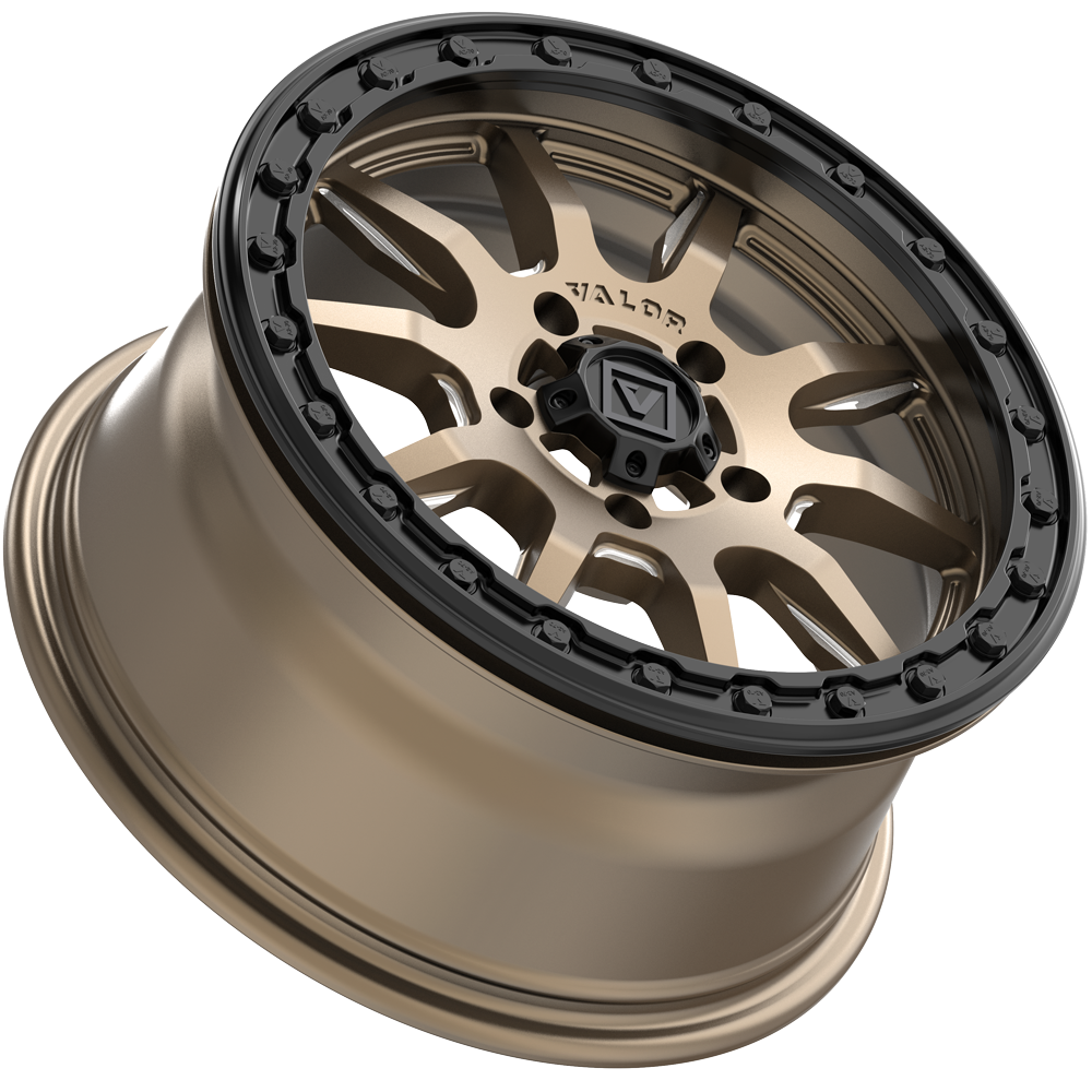 Photo of V15 Beadlock UTV Wheel Beadlock Satin Bronze by Valor Offroad - Premium UTV Wheel for UTVs / Side by Sides