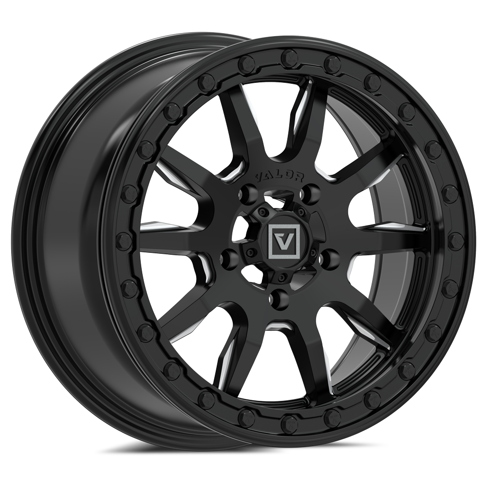 Photo of V15 Beadlock UTV Wheel Satin Black by Valor Offroad - Premium UTV Wheel for UTVs / Side by Sides