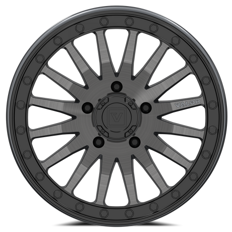 Photo of V06 Beadlock UTV Wheel Brushed Gunmetal by Valor Offroad - Premium UTV Wheel for UTVs / Side by Sides